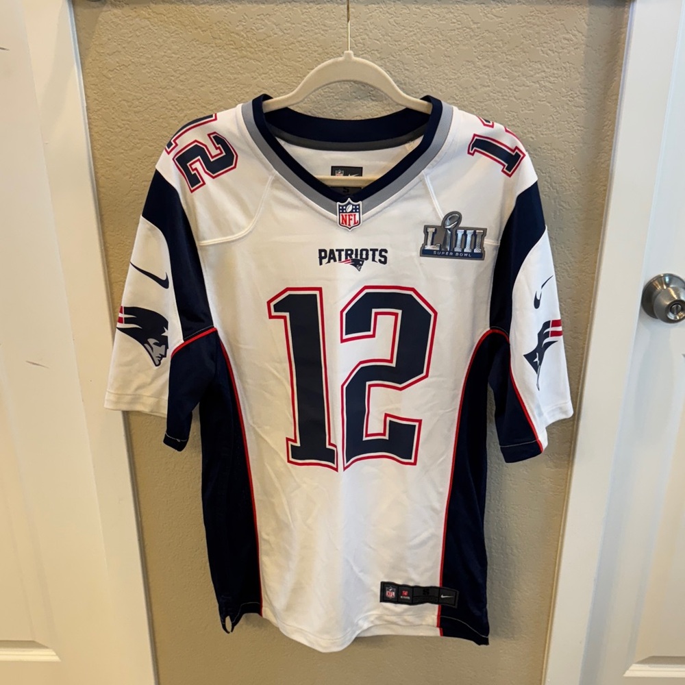 NFL Patriots White and Navy Jersey